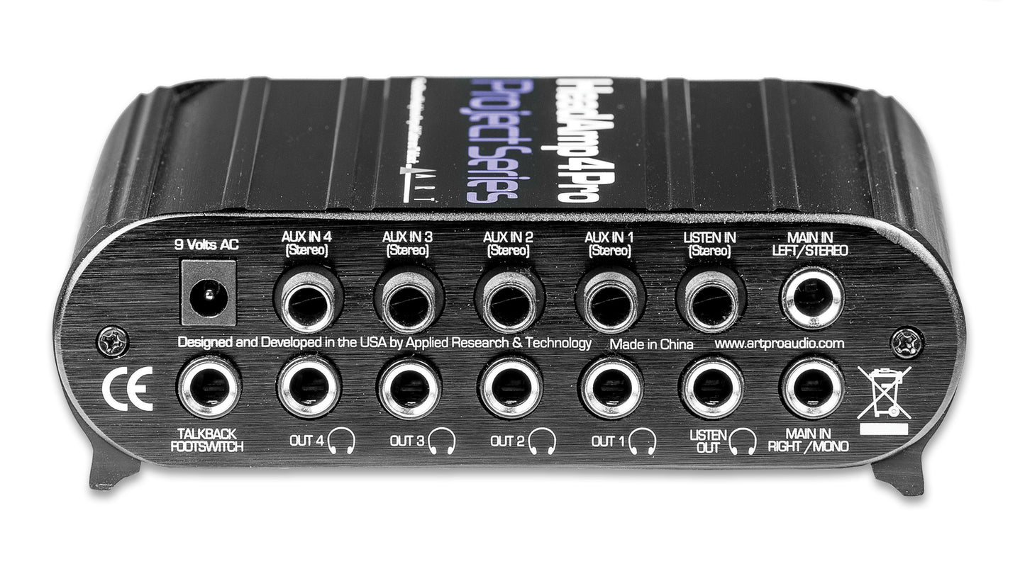 ART HeadAMP 4 Pro - Five Channel Headphone Amplifier With Talkback