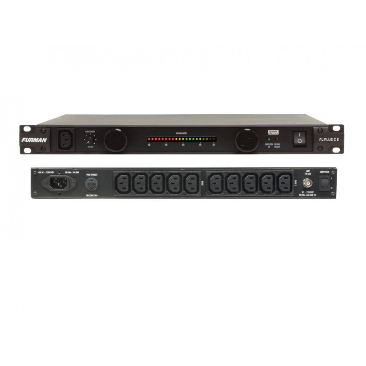 Furman PL-PLUS C E 10A Power Conditioner with Lights and Voltmeter, (220V-240V)