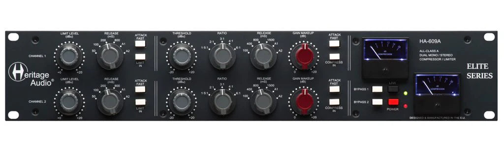 USED Heritage Audio HA-609A Dual Channel Compressor (SOLD)