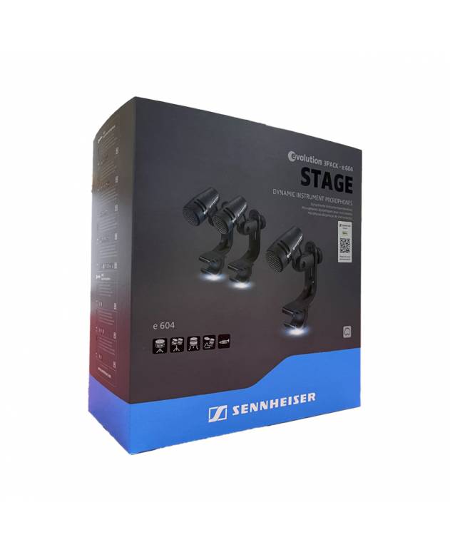 Sennheiser e 604 Cardioid Dynamic Drum Microphone Bundle (3-pack)