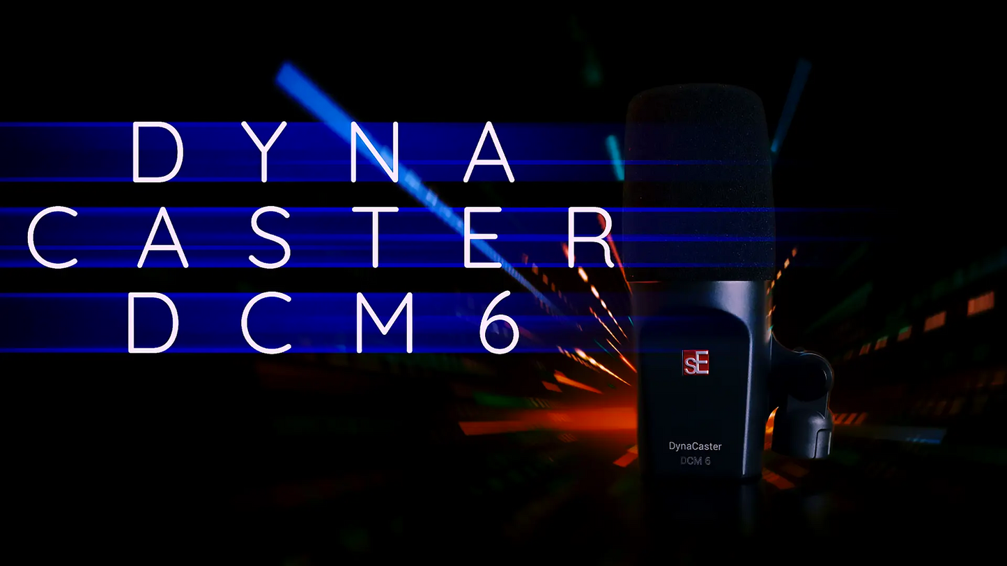 sE Electronics DynaCaster DCM6 Active Dynamic Broadcast Microphone with Mic Preamp