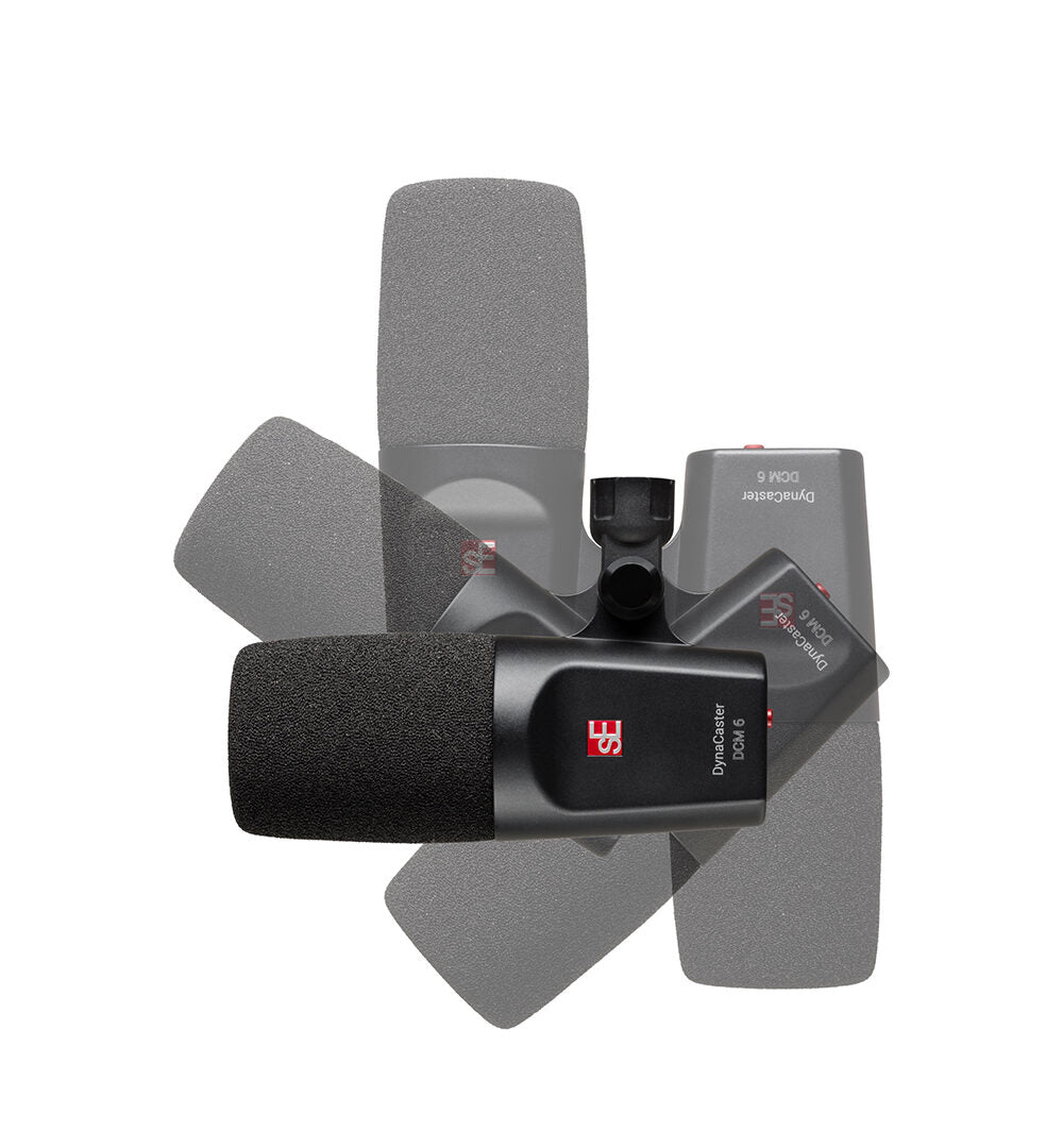 sE Electronics DynaCaster DCM6 Active Dynamic Broadcast Microphone with Mic Preamp