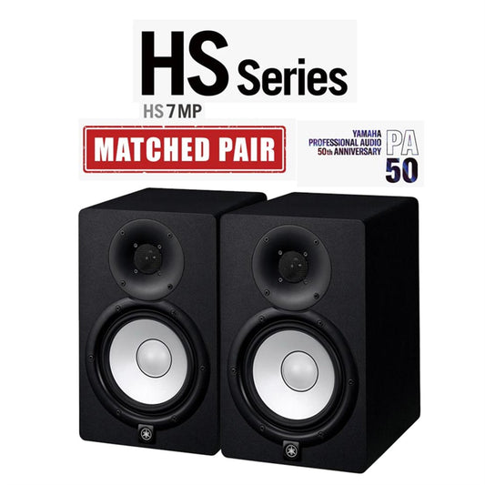 Yamaha HS7MP (Black) Matched Pair Studio Monitor