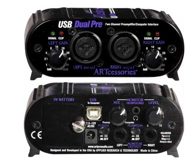 ART USB Dual Pre Two Channel Preamplifier/Computer Interface